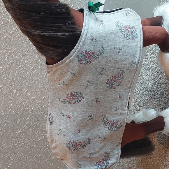 18" Doll Horse "Holiday Boquet" Blanket & Saddle Pad Set - Picture 2 of 5